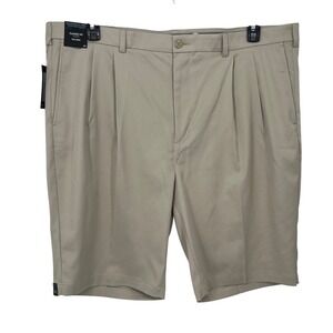 Roundtree & Yorke Performance Classic Fit Pleated Tall Man Shorts 46"x10.5"